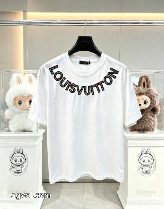 話題沸騰 タイムセール開催中！ 高品質素材ブランド コピー 販売半袖TシャツLOUIS VUITTON_0_0