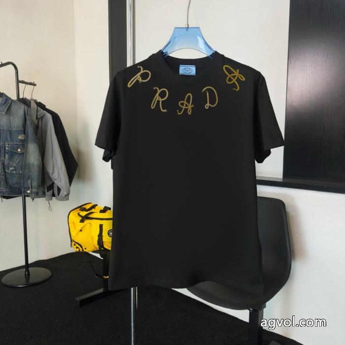 偽物 ブランド 販売半袖Tシャツプラダ品質保証定番人気 着心地の良い 早期完売_0_2