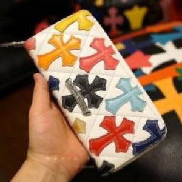 長財布 カラフル レザー ウォレットクロムハーツコピー CHROME HEARTSコピー 2026.579.