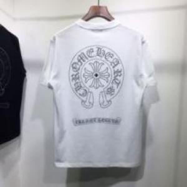 CHROME HEARTSコピー ネックライン 半袖Tシャツ クロムハーツコピー 2色可選 2026 高級感ある