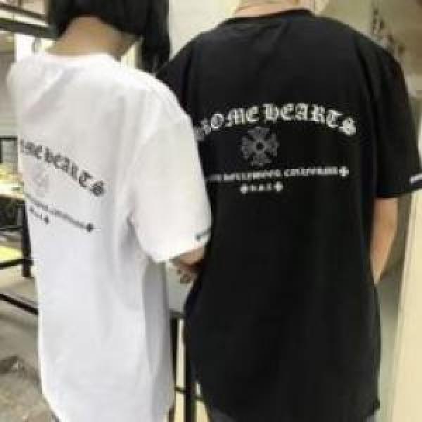 自然な肌触り 2色可選 2025 ファッション 人気 CHROME HEARTSコピー クロムハーツコピー 半袖Tシャツ