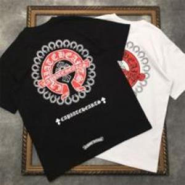 海外セレブ愛用 2色可選 2026 CHROME HEARTSコピー クロムハーツコピー ポップ 半袖Tシャツ