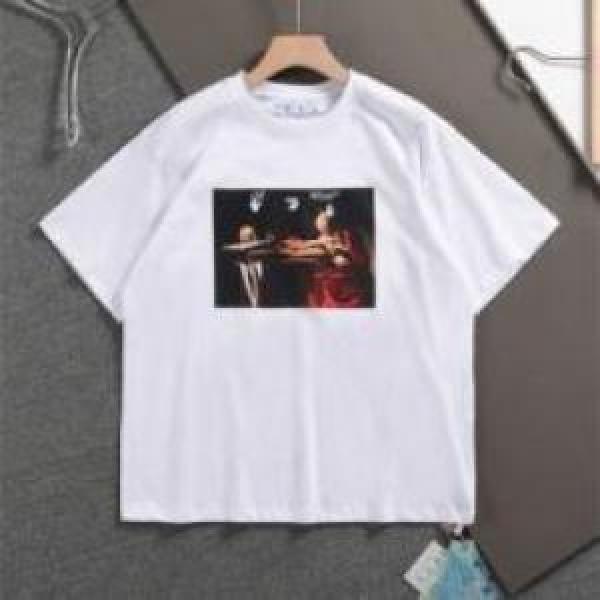 快適 OFF-WHITEコピー 2026 個性的なデザイン 2色可選 オフホワイトコピー 半袖Tシャツ
