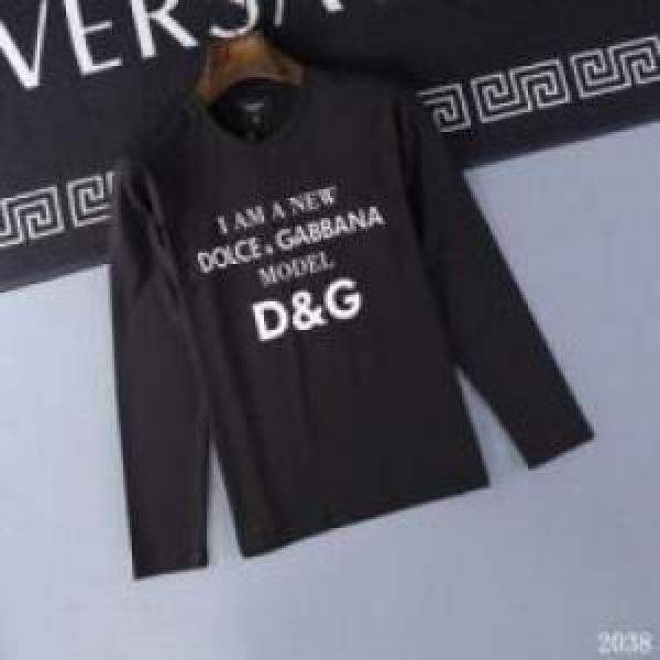 秋のお出かけに最適 2色可選 ドルチェ＆ガッバーナコピー 優しい色合い 長袖Tシャツ Dolce&Gabbanaコピー 2026