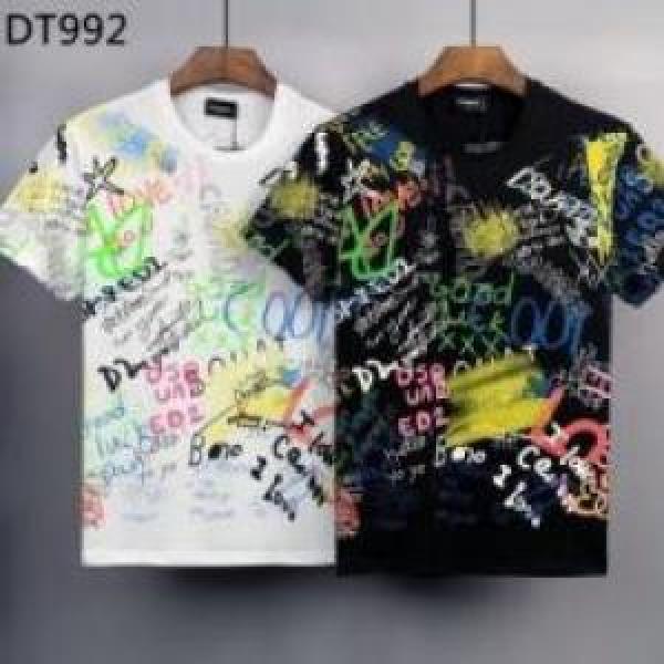 配色切替 2色可選 今からの季節にピッタリ！ 半袖Tシャツ 2025 ディースクエアードコピー DSQUARED2コピー