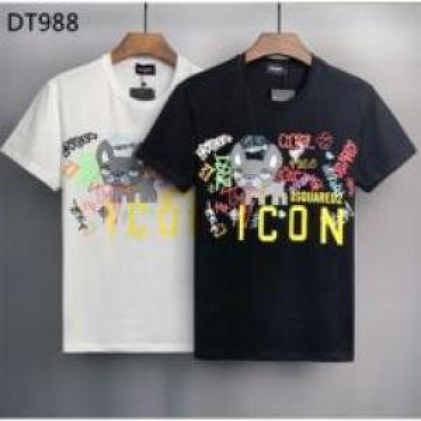 DSQUARED2コピー 2026 2色可選 ディースクエアードコピー ムダな装飾を排したデザイン 大人の個性を 半袖Tシャツ