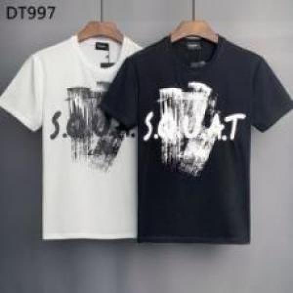 DSQUARED2コピー 半袖Tシャツ 2026 個性派 2色可選 肌に馴染みやすい ディースクエアードコピー
