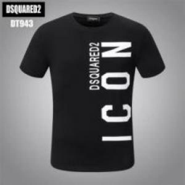 ずっと人気?  シンプル DSQUARED2コピー 半袖Tシャツ 2026 2色可選  ディースクエアードコピー