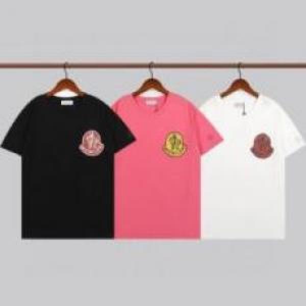 男女兼用 半袖Tシャツ 2026 モンクレール偽物ブランド 3色可選 自然な肌触り モンクレール MONCLER