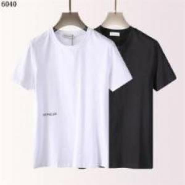 お買得 半袖Tシャツ 2色可選 2026 通気性に優れた モンクレール偽物ブランド プリント モンクレール MONCLER