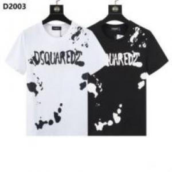 セレブ風 DSQUARED2コピー 半袖Tシャツ ディースクエアードコピー 2026 2色可選 ファッション 人気