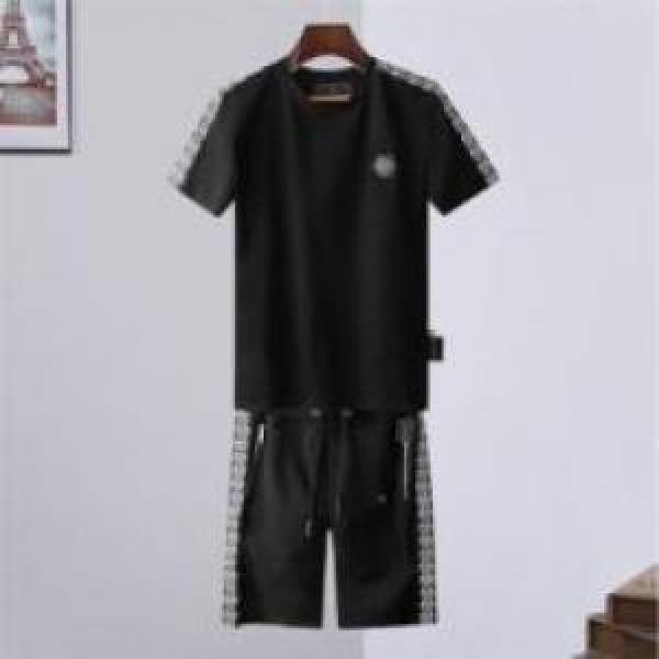 2026春夏 半袖Tシャツ 大好評? フィリッププレイン PHILIPP PLEIN セットアップ上下 フィリッププレインコピー 2色可選