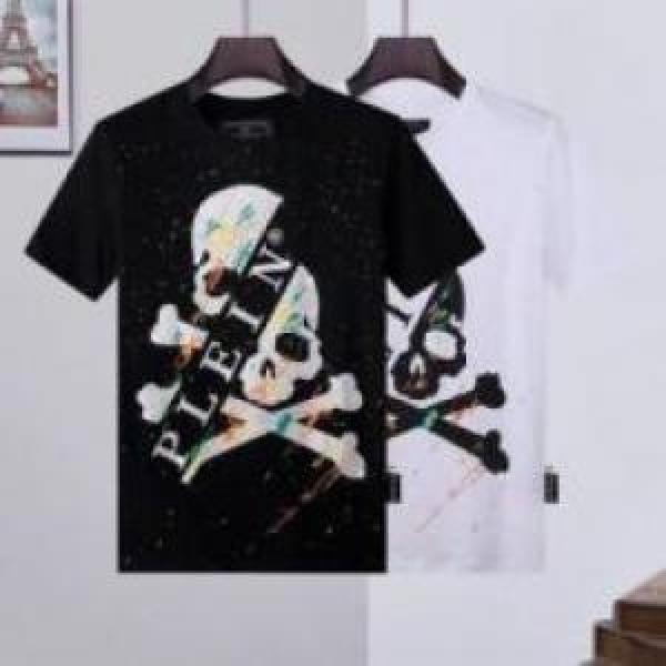 人気が爆発 半袖Tシャツ フィリッププレインブランドスーパーコピー ストリート大人気ブランド Tシャツ フィリッププレイン PHILIPP PLEIN 2026春夏 2色可選