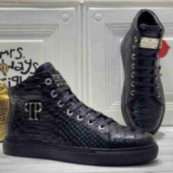 ～希少 フィリッププレインコピーブランド ピュアハイトップ 紳士靴 男性 紐靴 フィリッププレイン PHILIPP PLEIN 2026 ハイトップシューズ