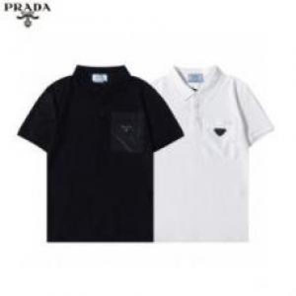 半袖Tシャツ 2色可選 首胸ロゴ プラダコピー PRADAコピー 存在感◎ 2026