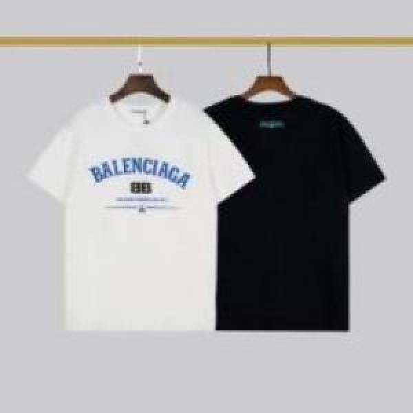 バレンシアガブランド 偽物 通販 半袖/Tシャツ激安大特価2026 BALENCIAGAコピー  2色可選 大歓迎な専門店
