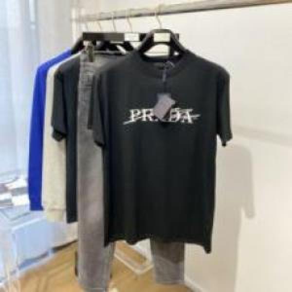 PRADAコピー 半袖Tシャツ 人気 ランキング  2026  しわになりにくい プラダコピー 2色可選