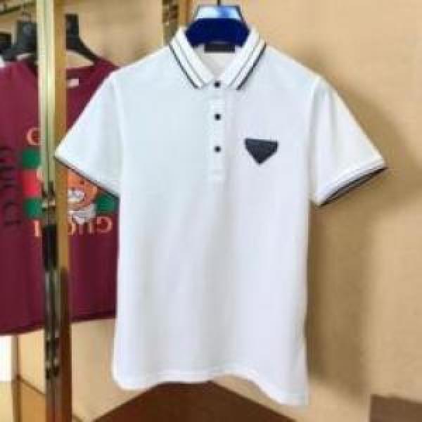 ラダコピー 半袖Tシャツ  PRADAコピー 2色可選 プ 2025 大人気☆NEW 収縮性のある