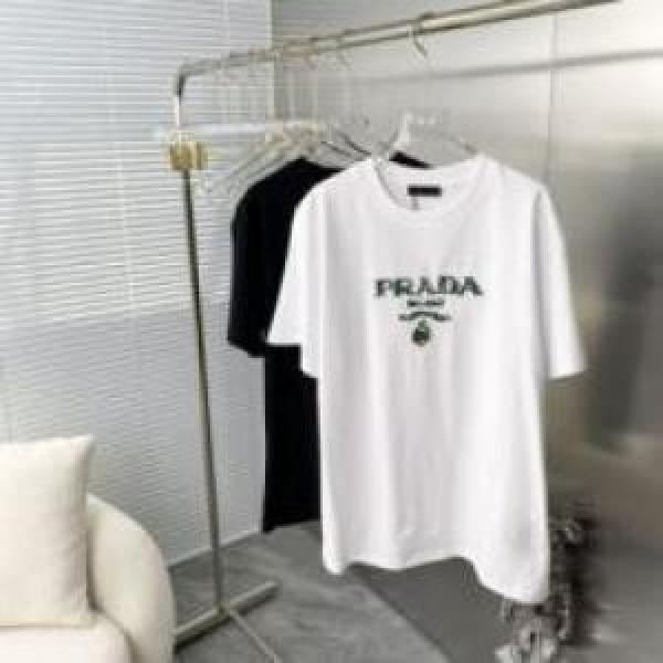 自然な肌触り 2色可選 PRADAコピー 2025 半袖Tシャツ プラダコピー 快適