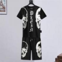 お洒落な存在感 フィリッププレイン PHILIPP PLEIN 2026春夏 半袖Tシャツ セットアップ上下 フィリッププレインブランド コピー 2色可選