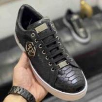 ★安心★追跡付 2026 フラットシューズ スニーカー フィリッププレインブランド 偽物 通販 フィリッププレイン PHILIPP PLEIN カジュアルシューズ