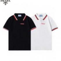 プラダコピー 欧米韓流/雑誌 2色可選 PRADAコピー 2026 着心地満点 半袖Tシャツ