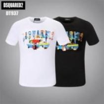 ディースクエアードコピー 肌に馴染みやすい DSQUARED2コピー 半袖Tシャツ 2025 2色可選 高評価の人気品