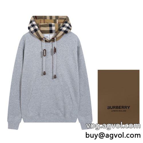 大絶賛の履き心地 2022 BURBERRYコピー パーカー osゆったり痩せて見える バーバリーコピー 3色可選