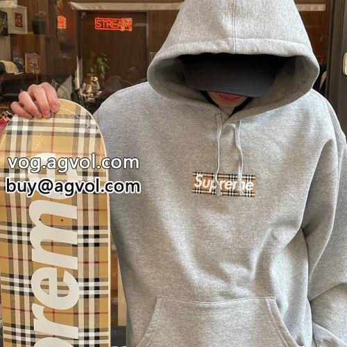 BURBERRYコピー Supreme&times;Burberry Box Logo Hooded  ダウンコートパーカー スタイリッシュな印象 バーバリーコピー 3色可選 着心地抜群 2022