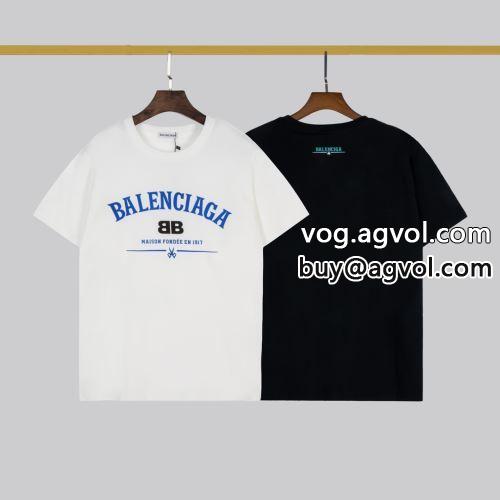 バレンシアガブランド 偽物 通販 半袖/Tシャツ激安大特価2022 BALENCIAGAコピー  2色可選 大歓迎な専門店
