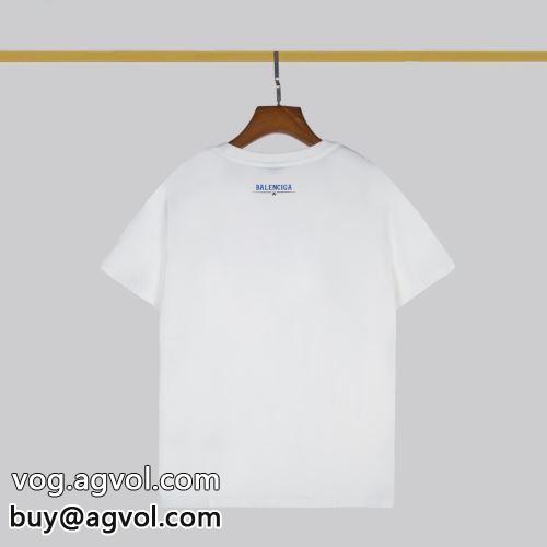 バレンシアガブランド 偽物 通販 半袖/Tシャツ激安大特価2022 BALENCIAGAコピー  2色可選 大歓迎な専門店-4