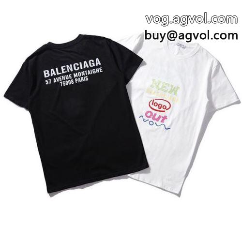 BALENCIAGAコピー 半袖Tシャツ 柔らかい手触り バレンシアガコピー 大人気アイテム！ 2022 2色可選