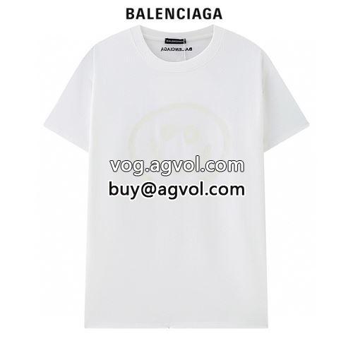 バレンシアガコピー 2色可選 落ち着いた質感 半袖Tシャツ 強い魅力を感じる一枚  BALENCIAGAコピー 2022
