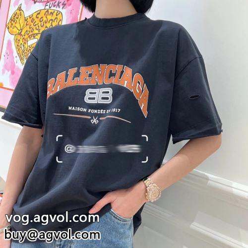 2022 半袖Tシャツ BALENCIAGAコピー お洒落に魅せる 目玉商品  バレンシアガコピー