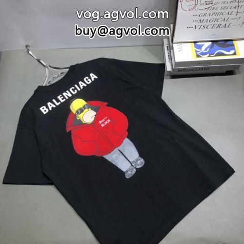 しわになりにくい 2色可選 バレンシアガコピー 2022 定番のアイテム 半袖Tシャツ BALENCIAGAコピー