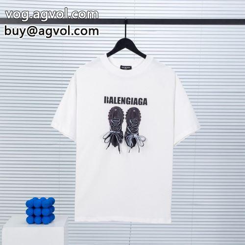 柔らかな質感 2色可選 BALENCIAGAコピー バレンシアガコピー 2022 半袖Tシャツ 大注目