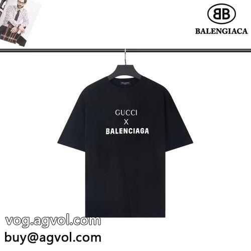 2022 半袖Tシャツ 注目のアイテム 2色可選 BALENCIAGAコピー 個性的なデザイン バレンシアガコピー