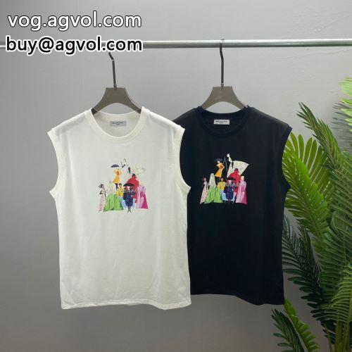  バレンシアガコピー高評価の人気品  着心地満点 2022 2色可選 半袖Tシャツ BALENCIAGAコピー   