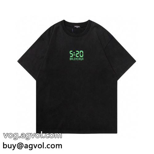  落ち着いた質感 乾きやすい  BALENCIAGAコピー 2色可選  バレンシアガコピー 2022 半袖Tシャツ  