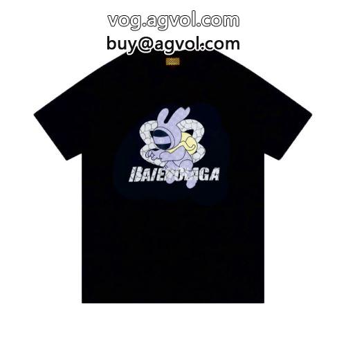  バレンシアガコピー 2022 半袖Tシャツ BALENCIAGAコピー 柔らかい手触り 消臭抗菌効果がある  