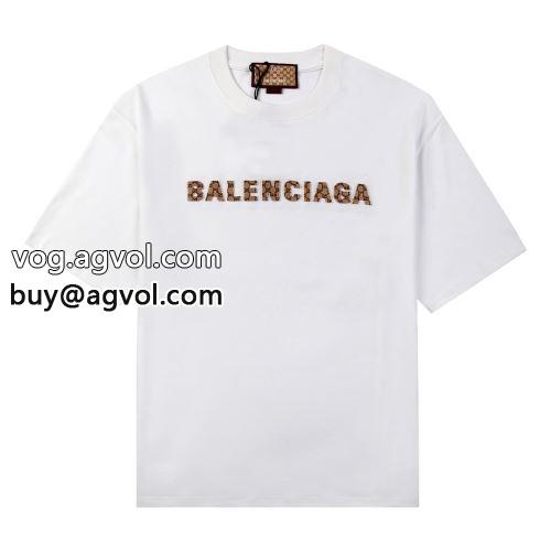 肌触りのいい 2色可選 バレンシアガコピー 2022 乾きやすい 半袖Tシャツ BALENCIAGAコピー