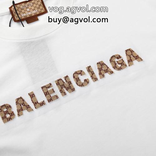 肌触りのいい 2色可選 バレンシアガコピー 2022 乾きやすい 半袖Tシャツ BALENCIAGAコピー