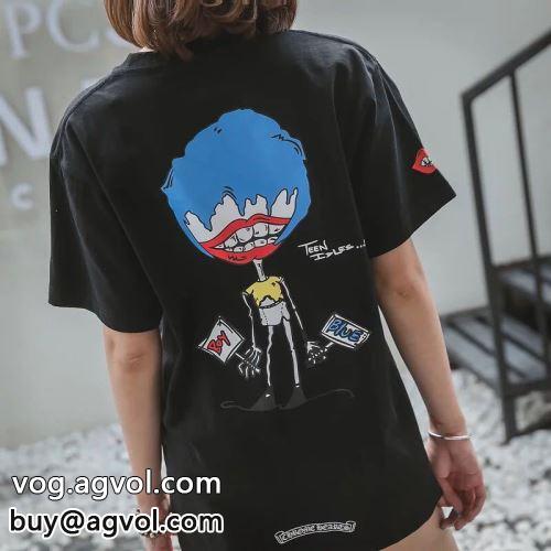  2022 魅力ファッション 半袖Tシャツ CHROME HEARTSコピー カジュアル 2色可選 クロムハーツコピー  