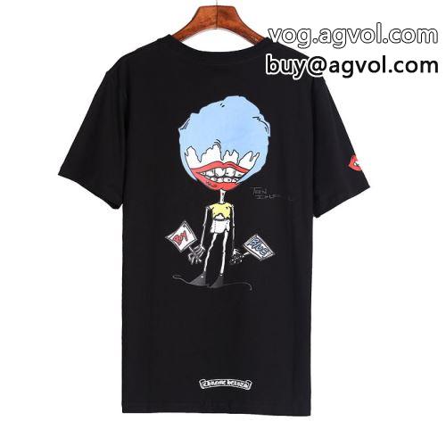 2022 魅力ファッション 半袖Tシャツ CHROME HEARTSコピー カジュアル 2色可選 クロムハーツコピー