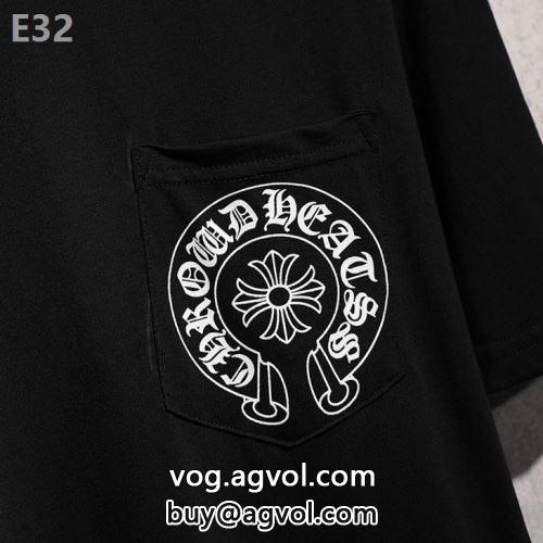 半袖Tシャツ ネックライン CHROME HEARTSコピー 2022 クロムハーツコピー  2色可選 高級感ある