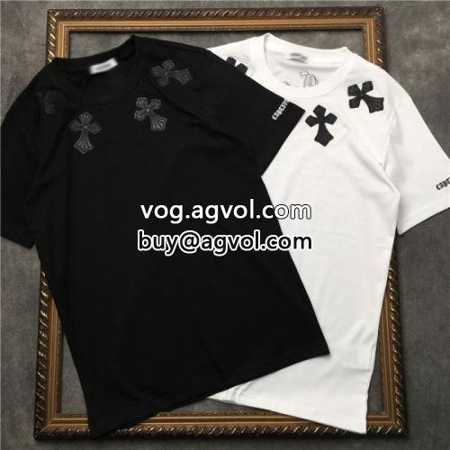  着心地抜群  2022 クロムハーツコピー  半袖Tシャツ CHROME HEARTSコピー 2色可選 肌に密着