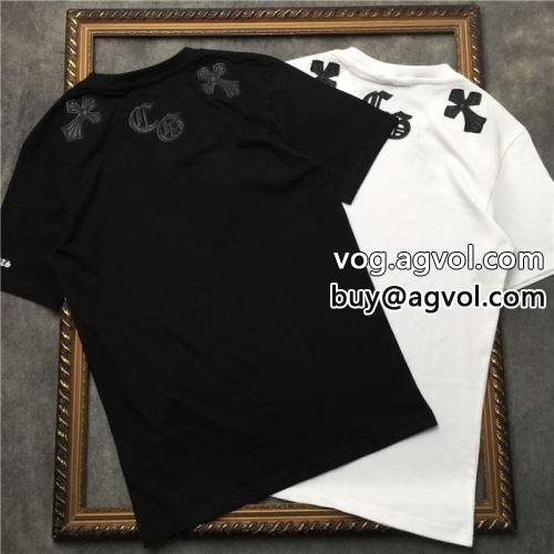 着心地抜群  2022 クロムハーツコピー  半袖Tシャツ CHROME HEARTSコピー 2色可選 肌に密着