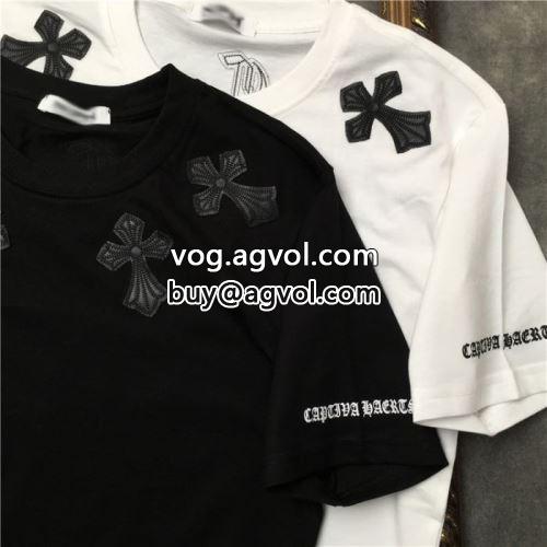 着心地抜群  2022 クロムハーツコピー  半袖Tシャツ CHROME HEARTSコピー 2色可選 肌に密着