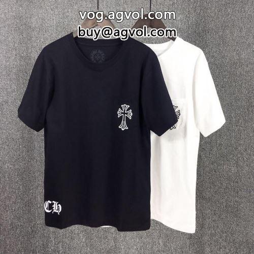  2022 クロムハーツコピー 半袖Tシャツ 体の運動機能を助け CHROME HEARTSコピー 2色可選 上品上質 