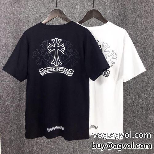 2022 クロムハーツコピー 半袖Tシャツ 体の運動機能を助け CHROME HEARTSコピー 2色可選 上品上質